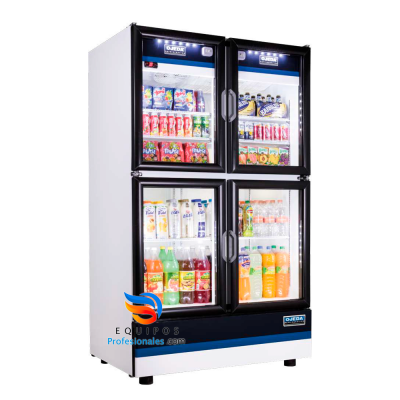 ▷ Refrigerador Ojeda RV-42-4P 🥇 Puertas de Cristal 