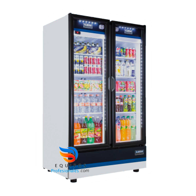 ▷ Refrigerador Ojeda RV-42-2P 🥇 Puertas de Cristal 